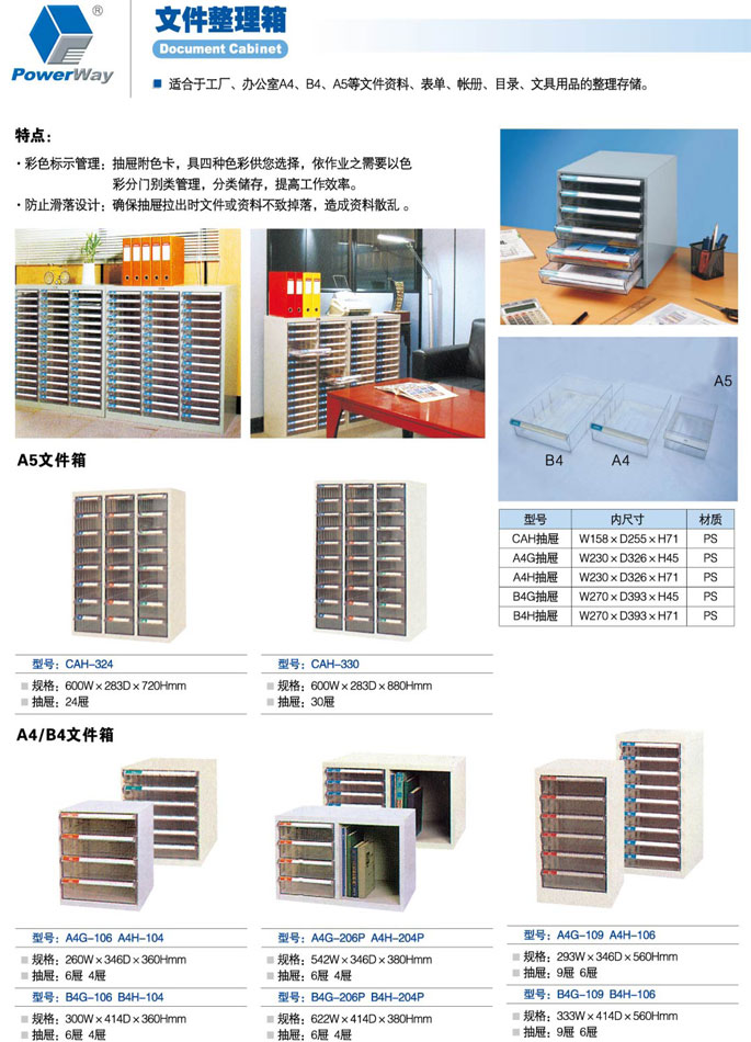 文件整理柜參數